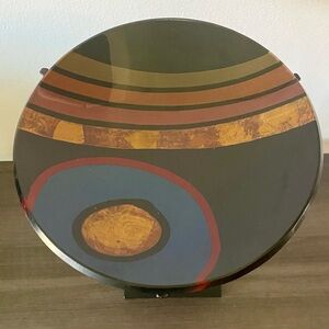 Tony Evans Signed Art Bowl With Custom Stand